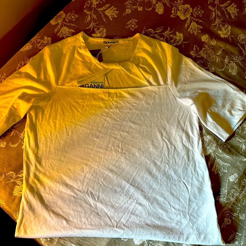 White organic tee